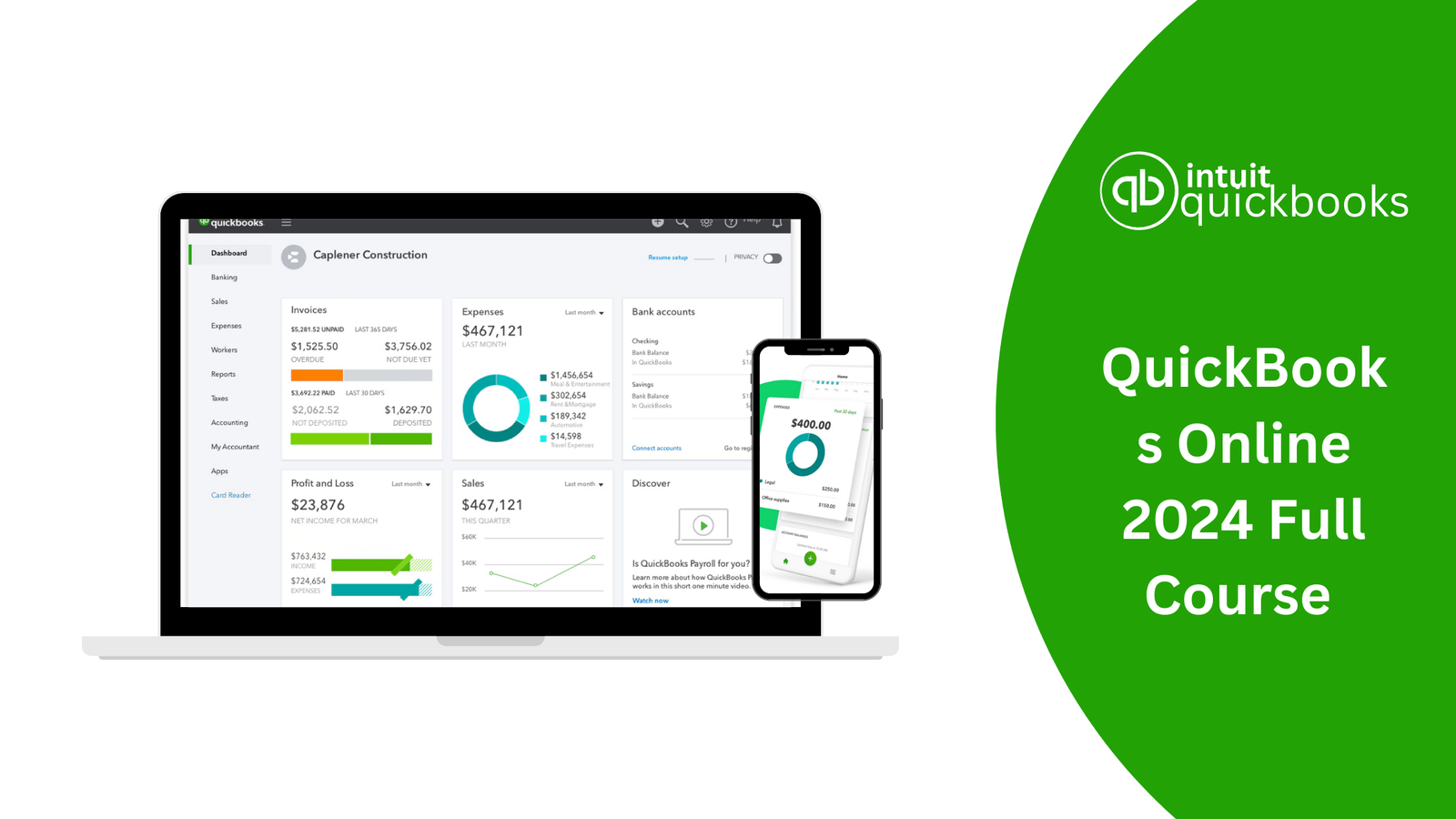 QuickBooks Online 2024 Full Course Bookkeeping Accounting